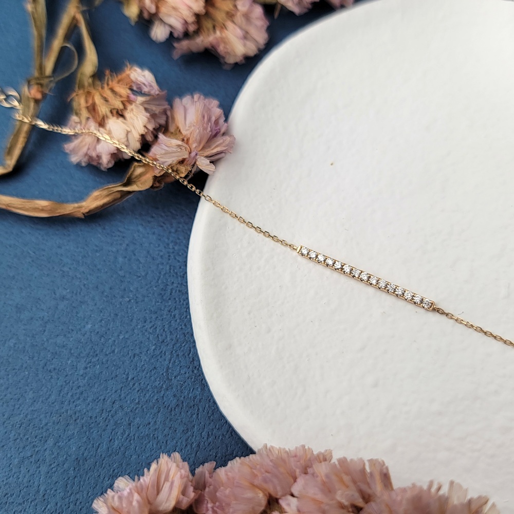 【me.luxe】K18-LAB排鑽20分手鍊