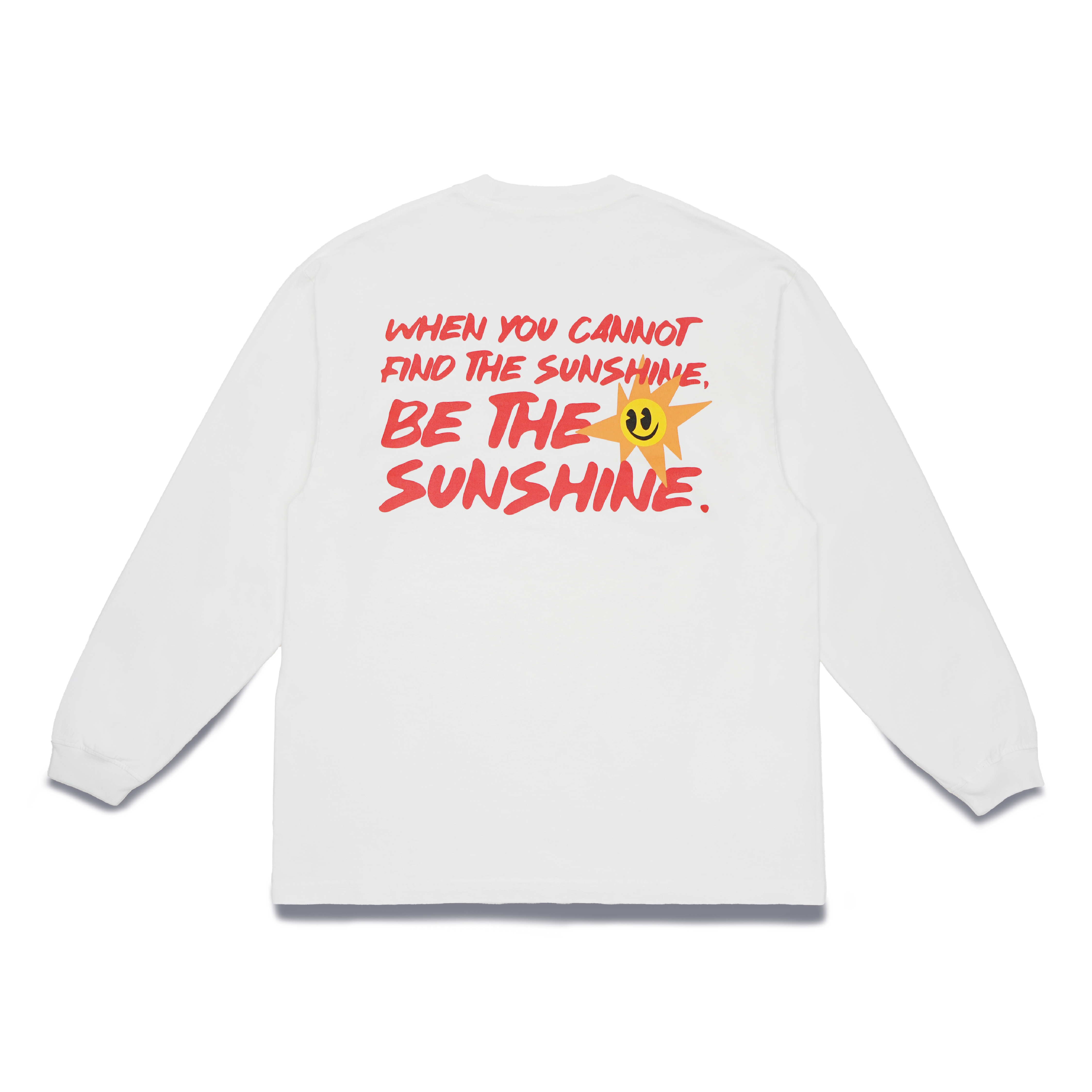 SUN SHIIINE TOMORROW “BE THE SUN SHIIINE” L/S GRAPHIC T-SHIRT SLTS01WHT