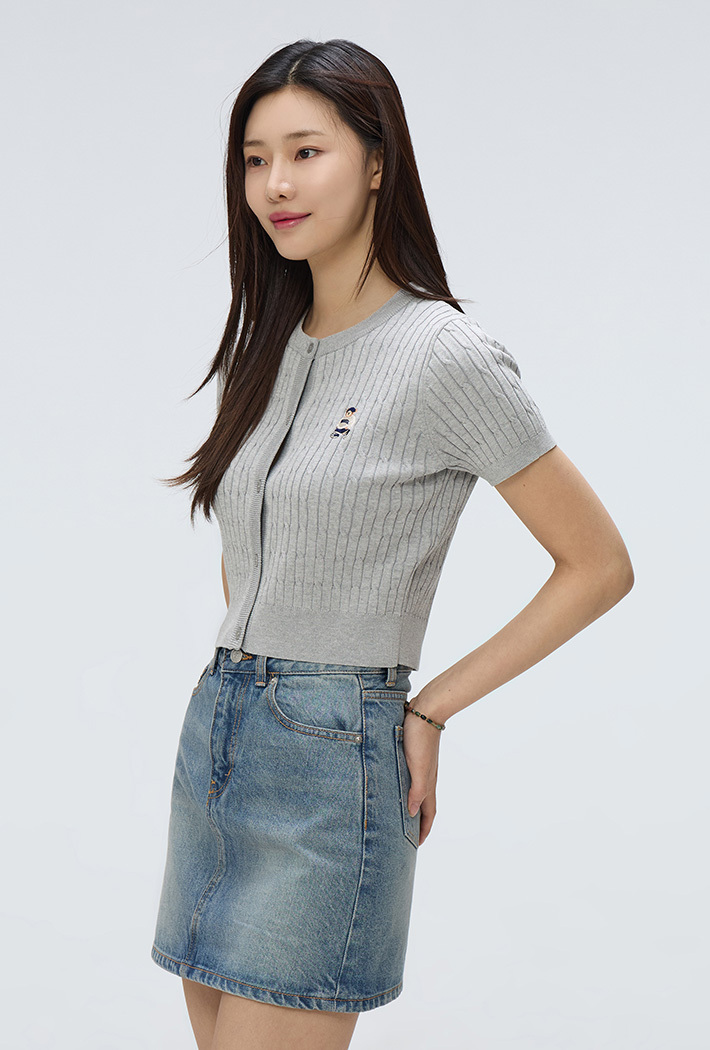 【現貨】【SPAO】Cable Cropped Cardigan