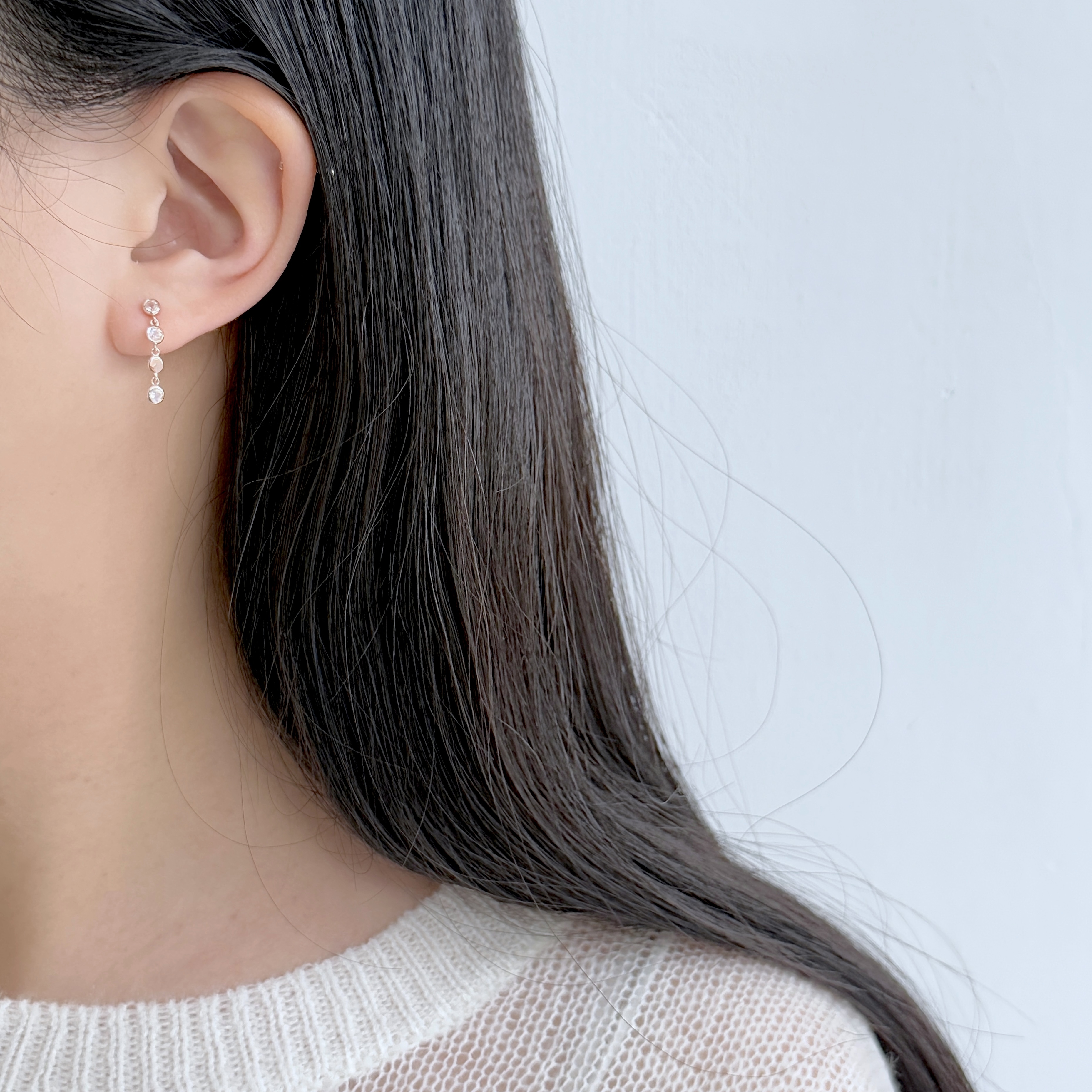 HaloFlow月光石耳環