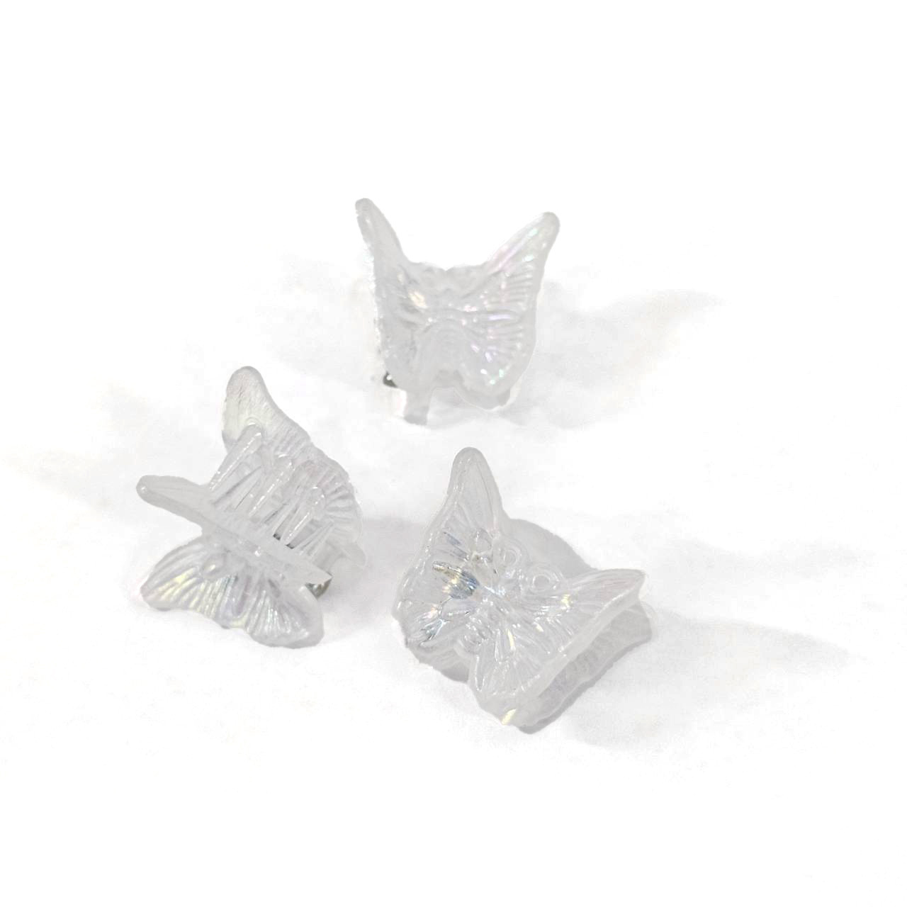 加購品-造型蝴蝶髮夾(珠光白)