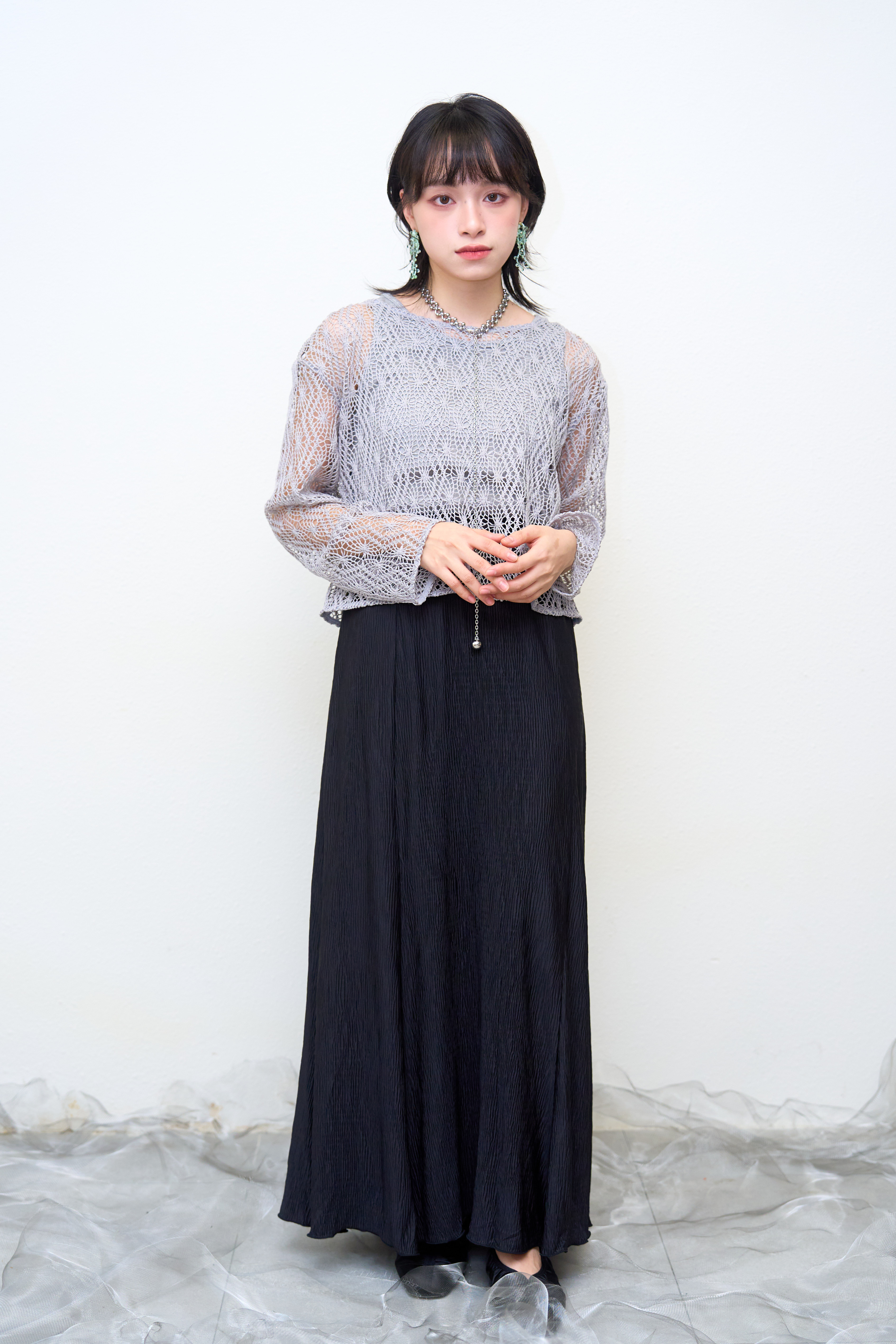 縷空微喇叭袖上衣- BL51517