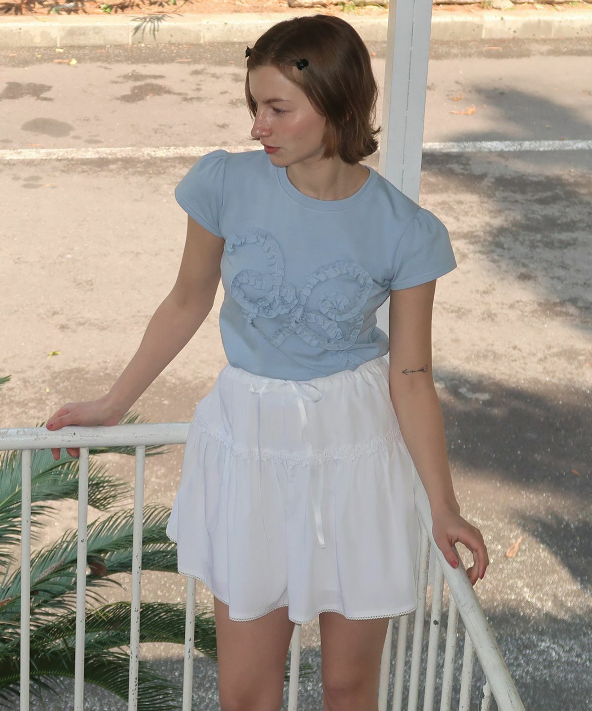 Sinoon Butterfly Frill T-Shirts