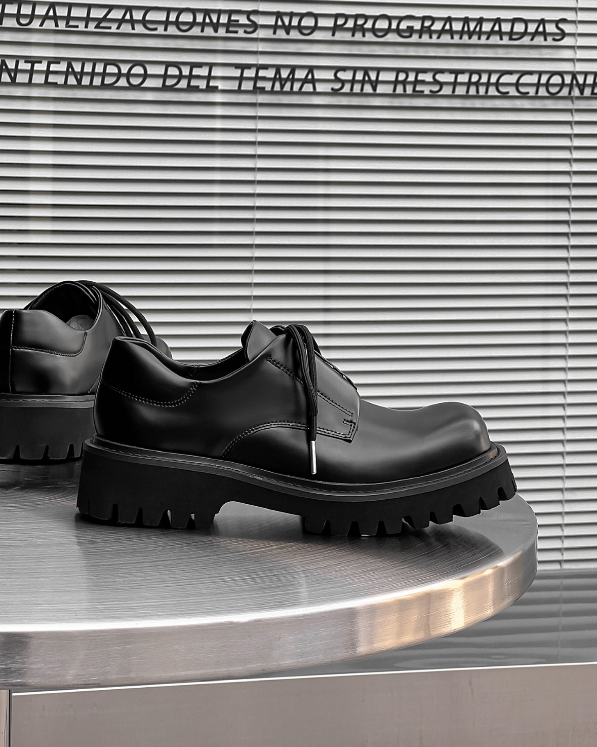 1997K 方頭德比鞋 牛皮 厚底 增高 皮鞋