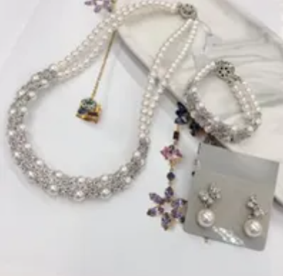 [S] GEMZ & CO RCS EARRINGS 10M,WHITE PEARL, EA-002 (Z234)