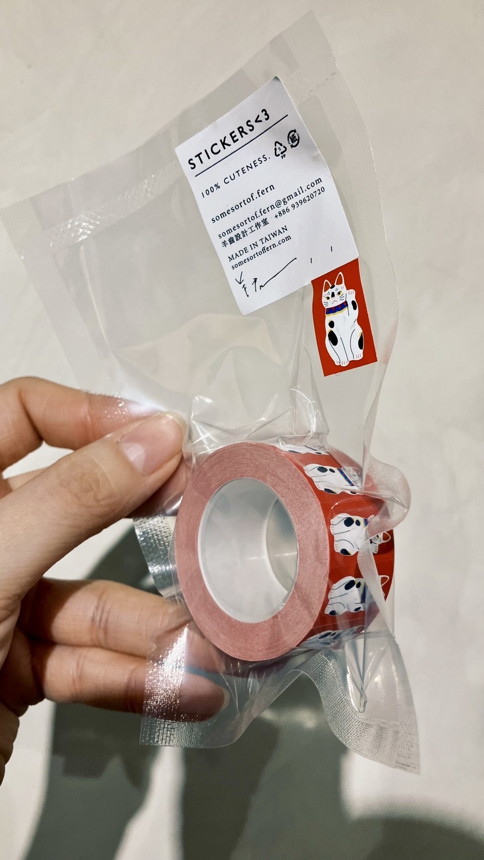 羊君．招財貓 標籤機貼紙膠帶捲 <整捲/分裝>