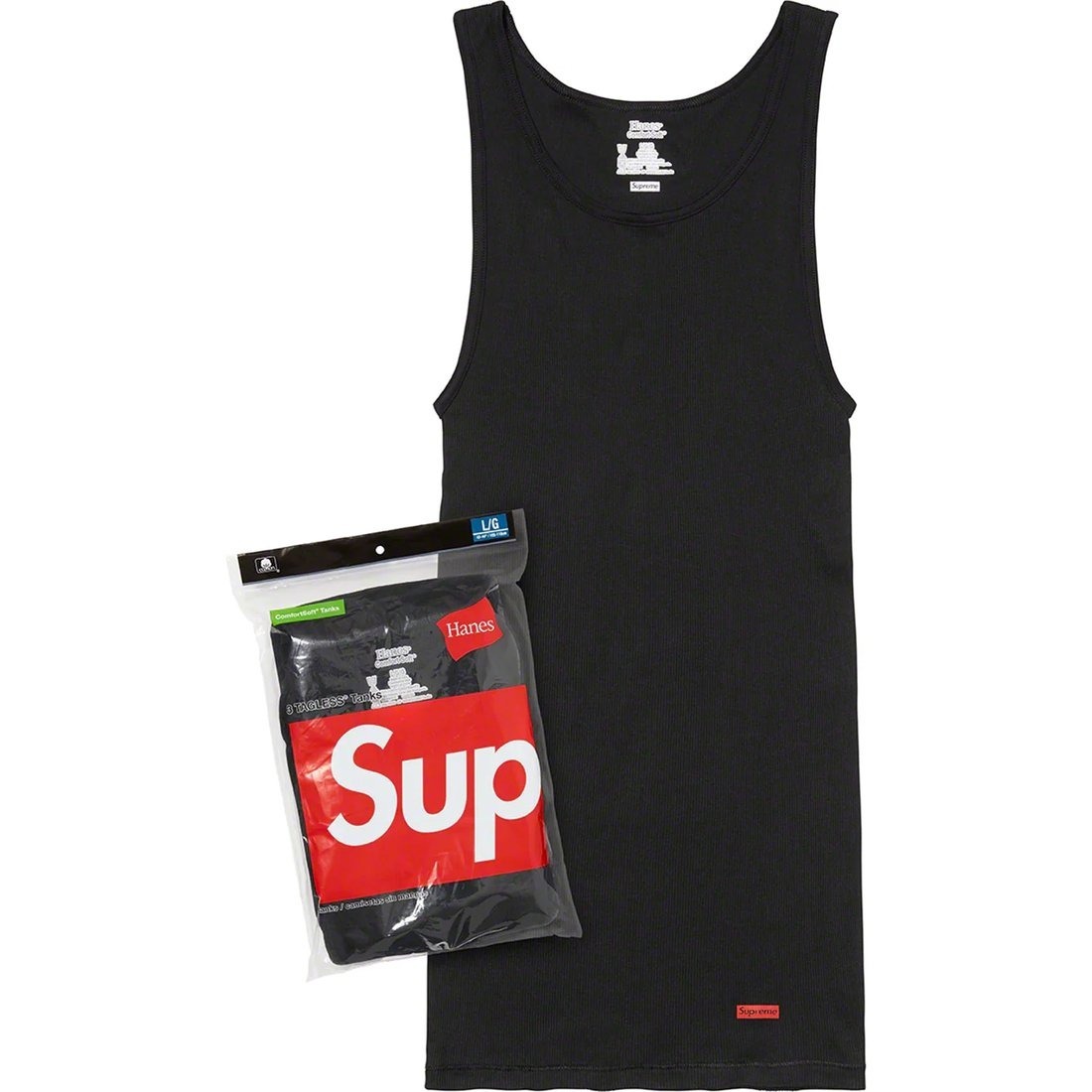 Supreme Hanes Tagless Tank Box Logo 素面 內搭 背心 一包三件 2色 現貨