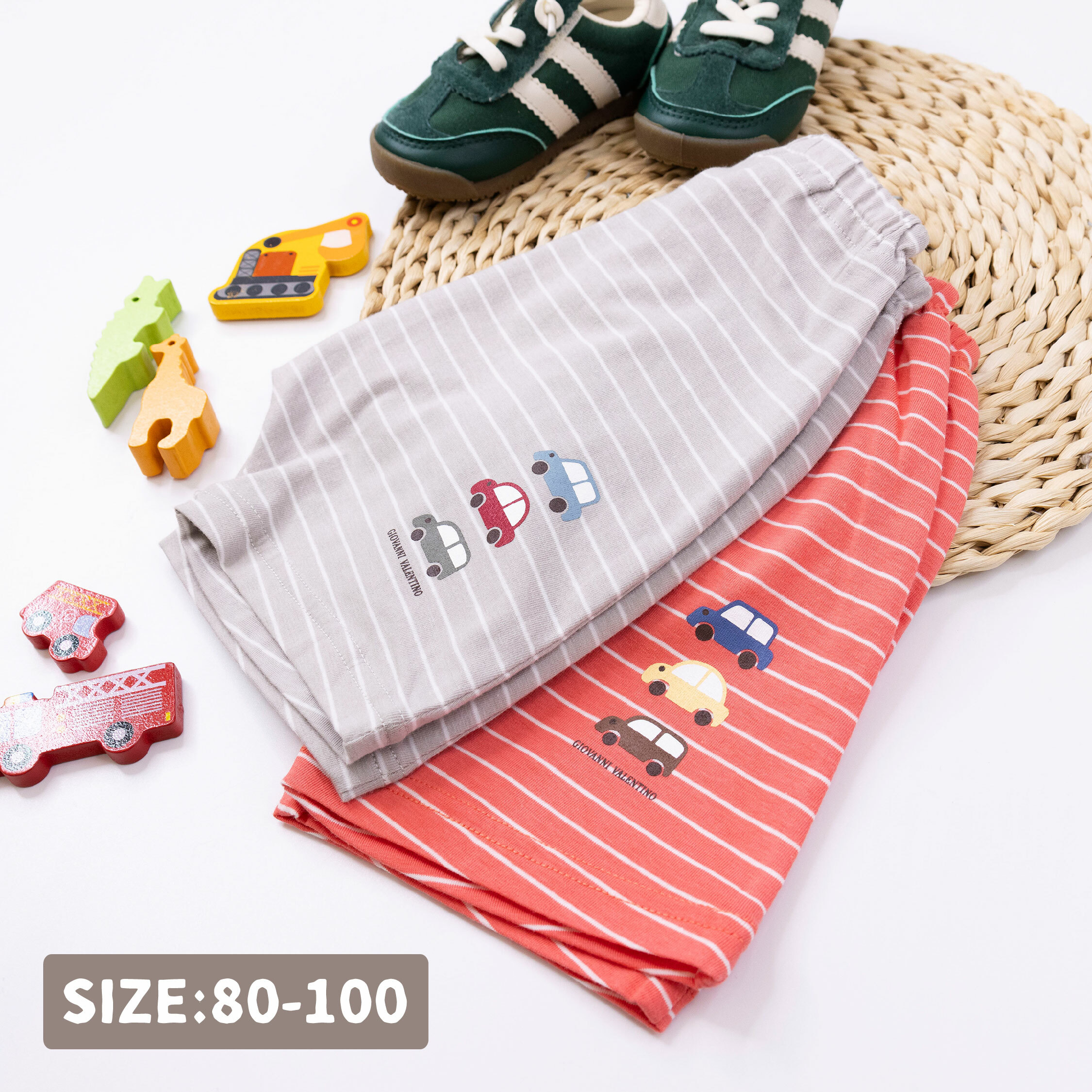 范侖鐵諾【32054】經典條紋小汽車短褲＊二色