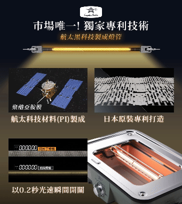 日本千石阿拉丁-0.2秒專利瞬熱燈管