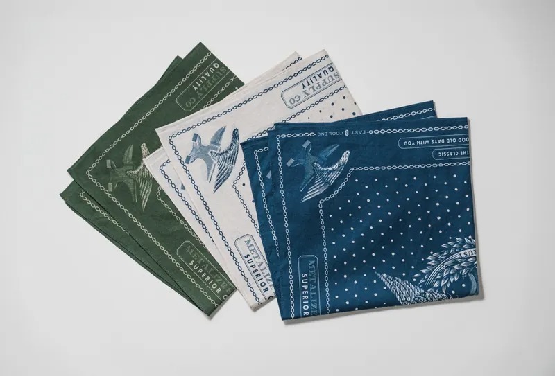 METALIZE Flying Anvil純棉復古方巾