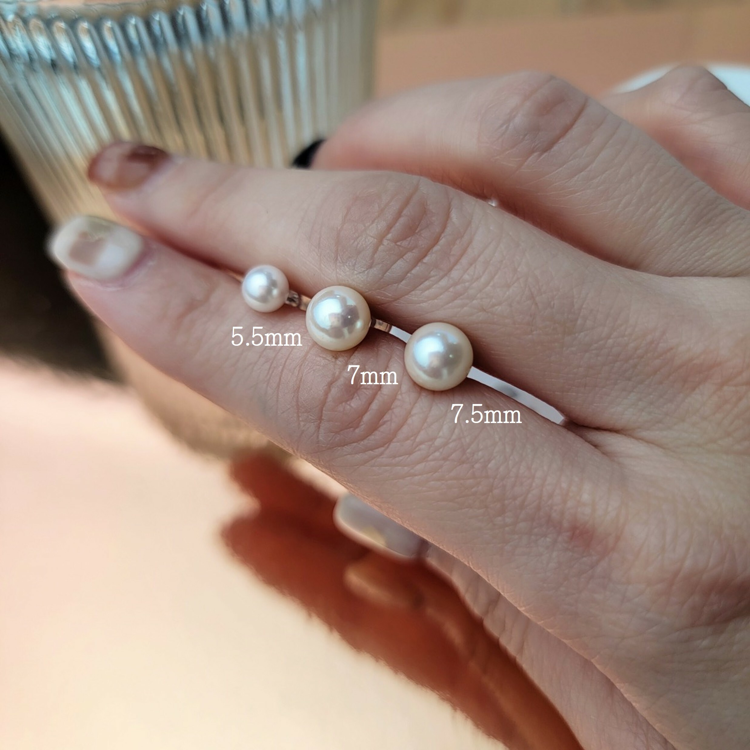 【me.luxe】K18Akoya珍珠耳環-5.5／7／7.5mm