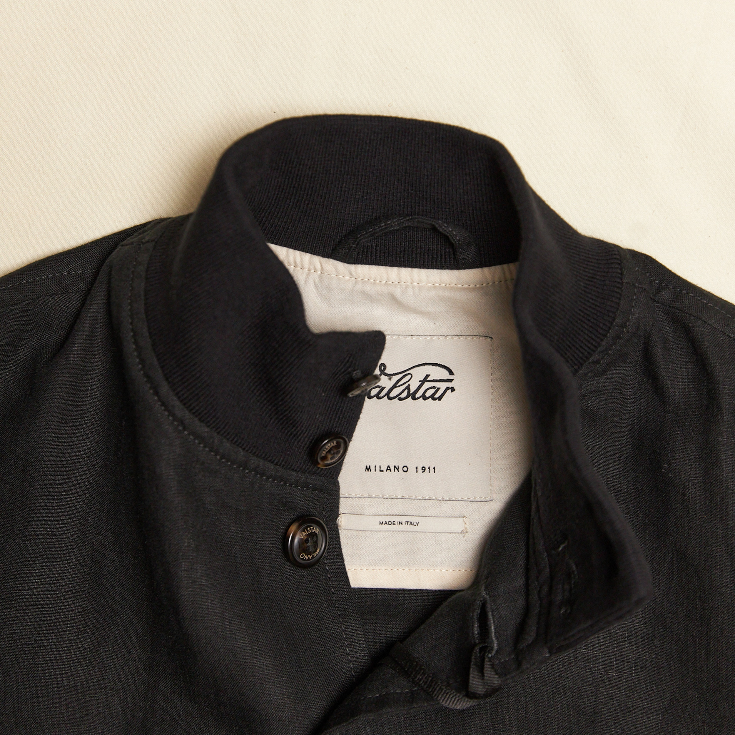 Valstar ｜Valstarino Italian linen unlined Black