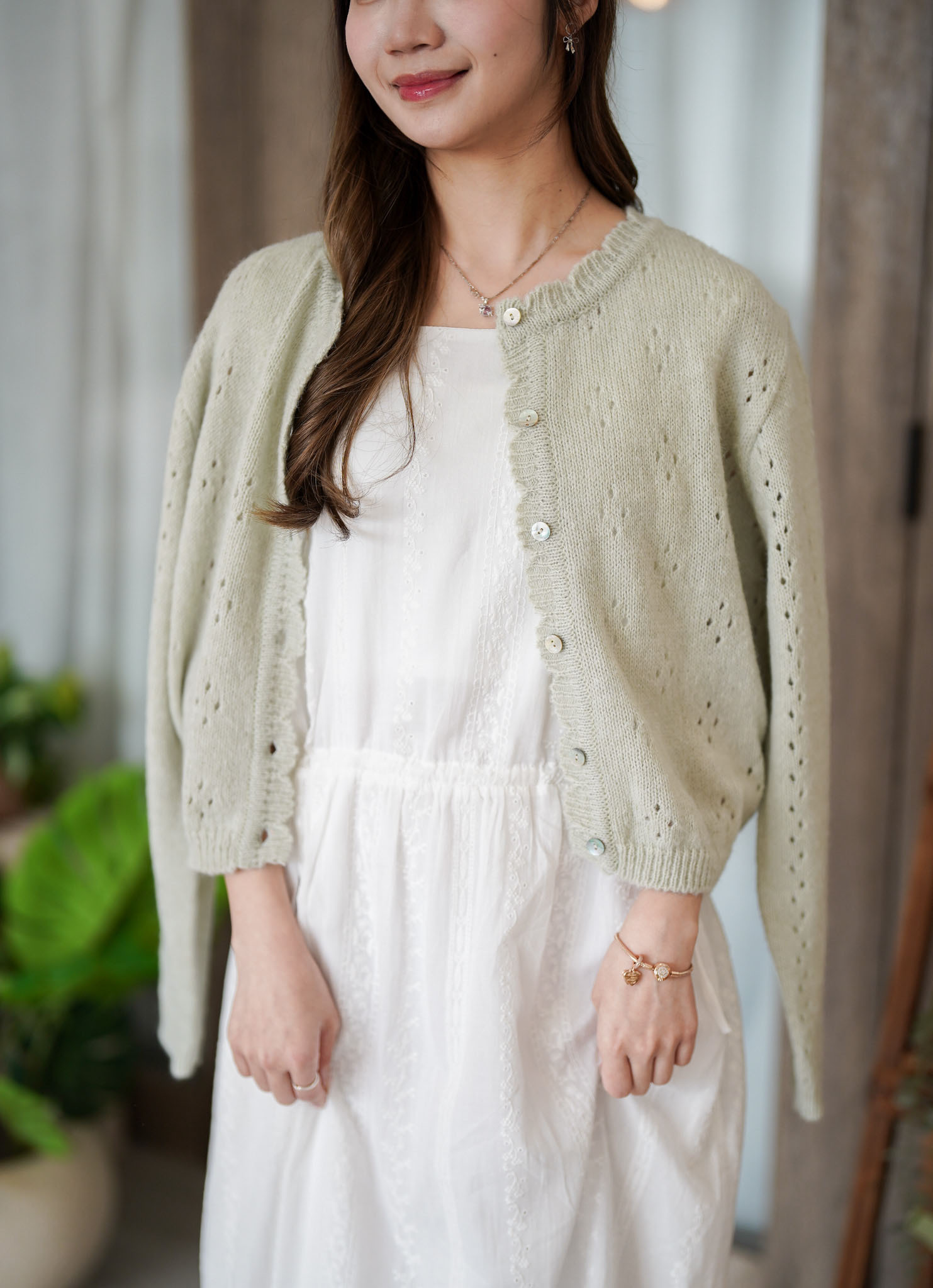 JK229 Olive Moody Cardigan