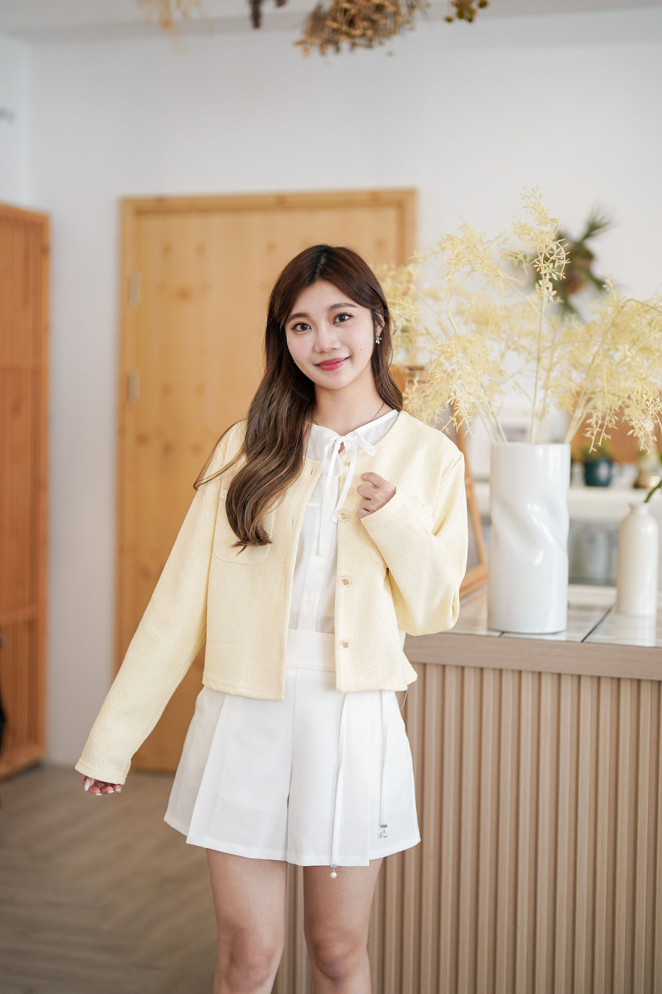 JK228 Jaune Tweedy Jacket