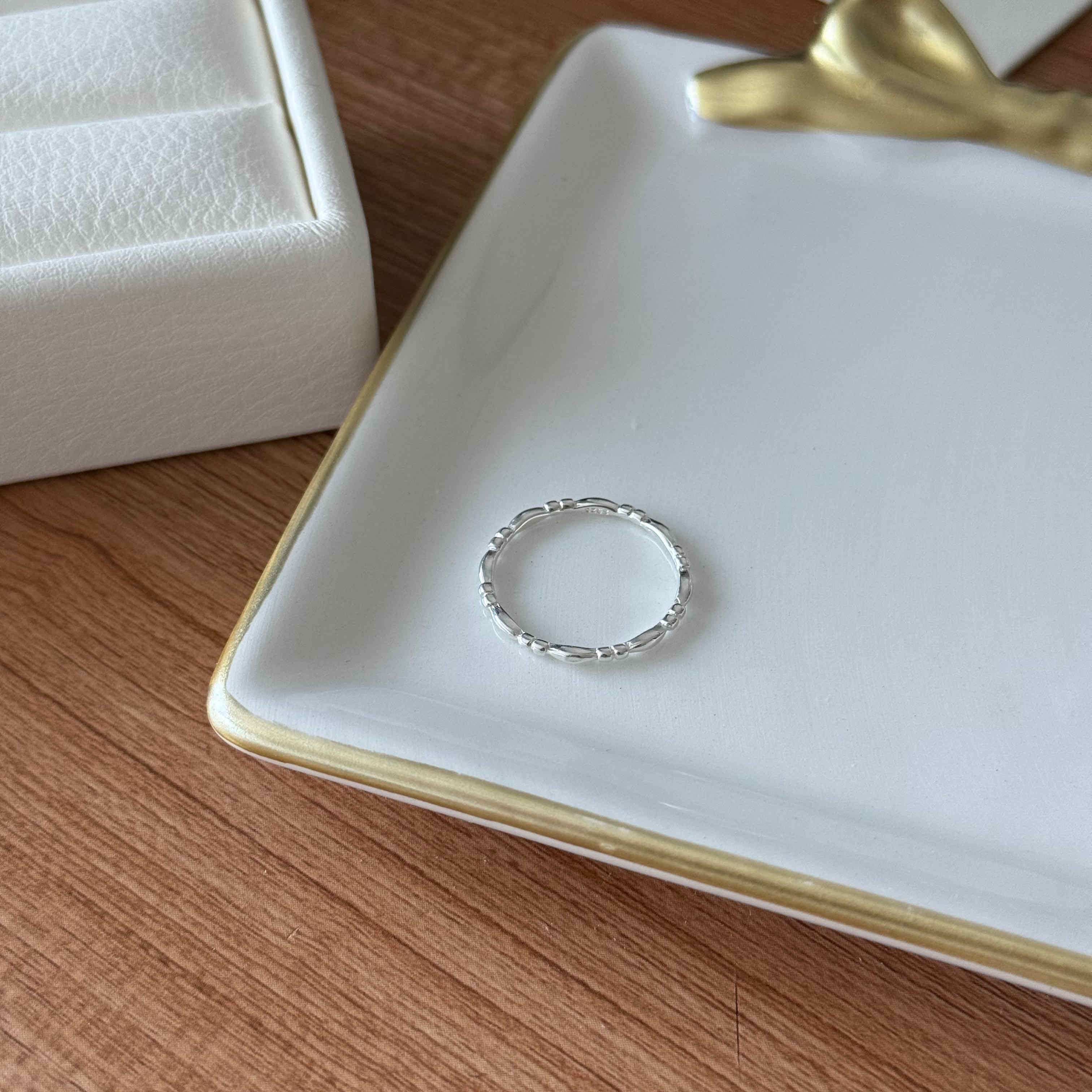 🇰🇷925 silver 精緻扭結戒指