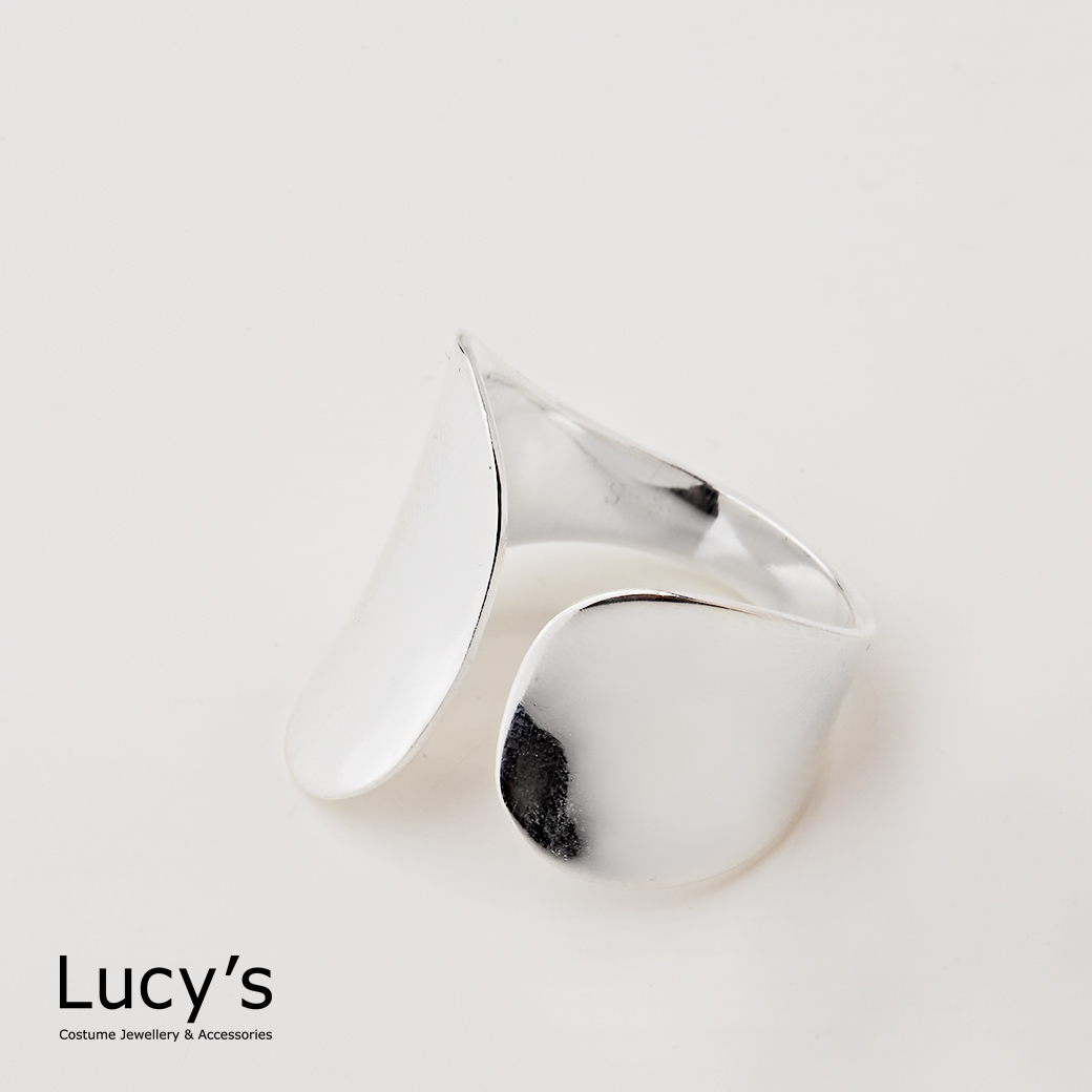 925純銀 不規則設計 開口戒 (121717)