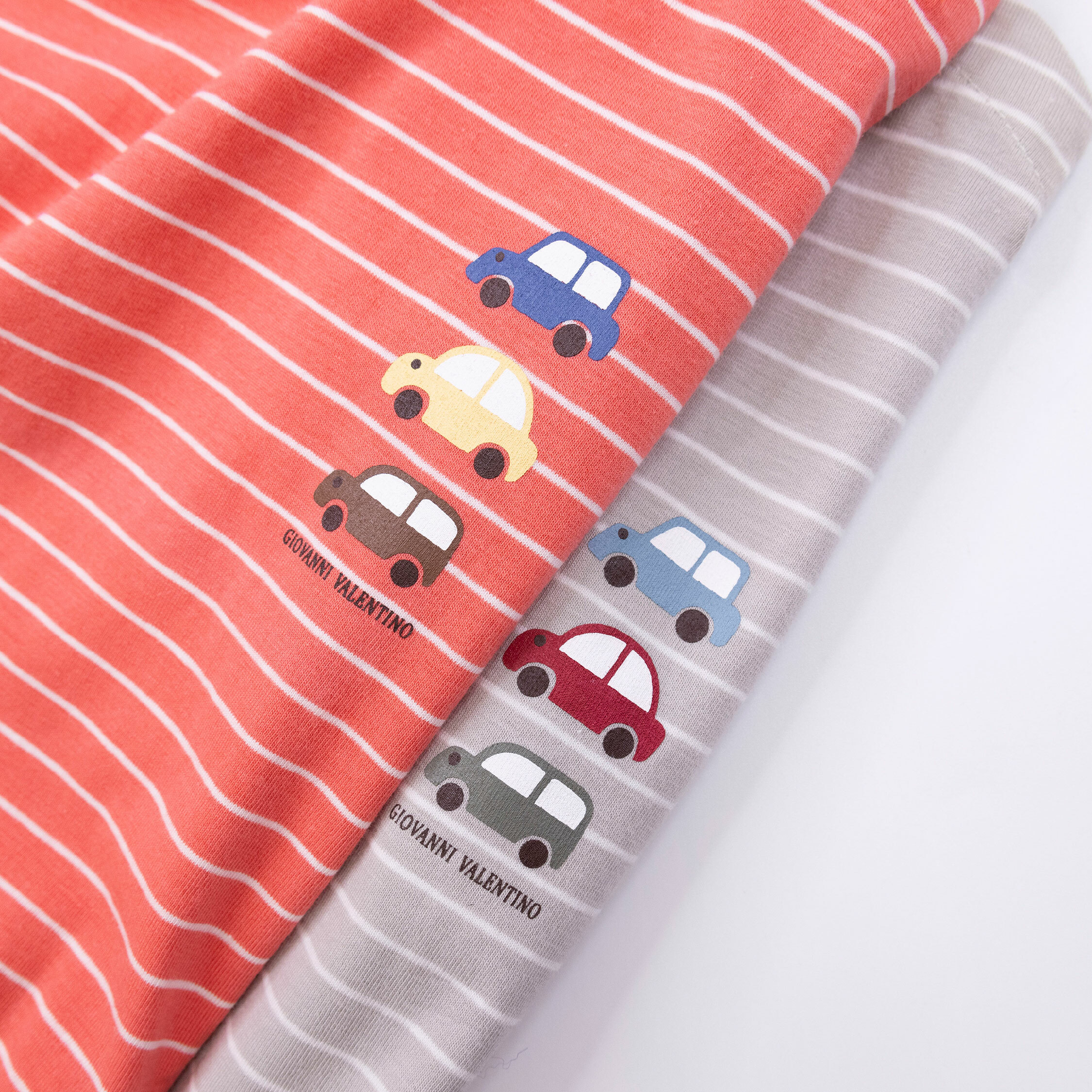 范侖鐵諾【32035】條紋小汽車反褶袖上衣＊二色