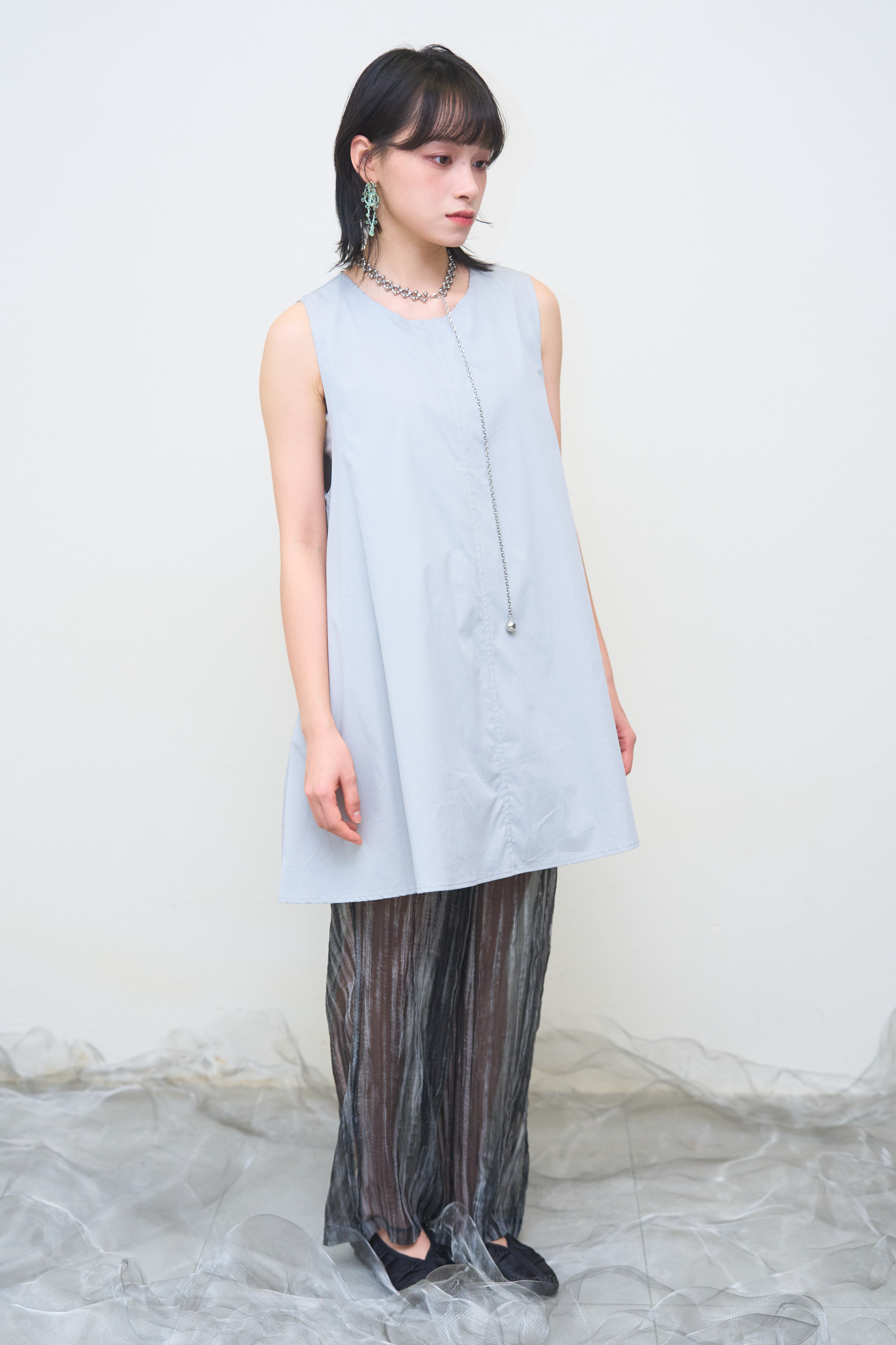 配搭褲子也OK！西裝布極簡背心裙 - OP43326