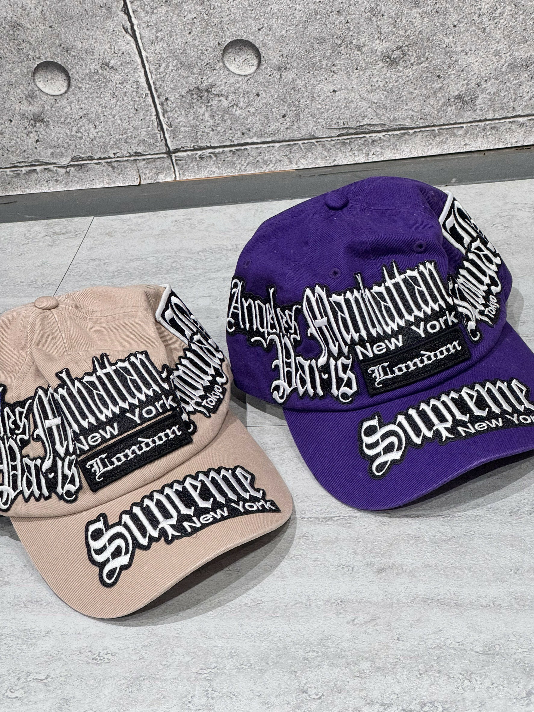 Supreme City Patches 6-Panel 歌德刺繡字體Logo 六分割帽