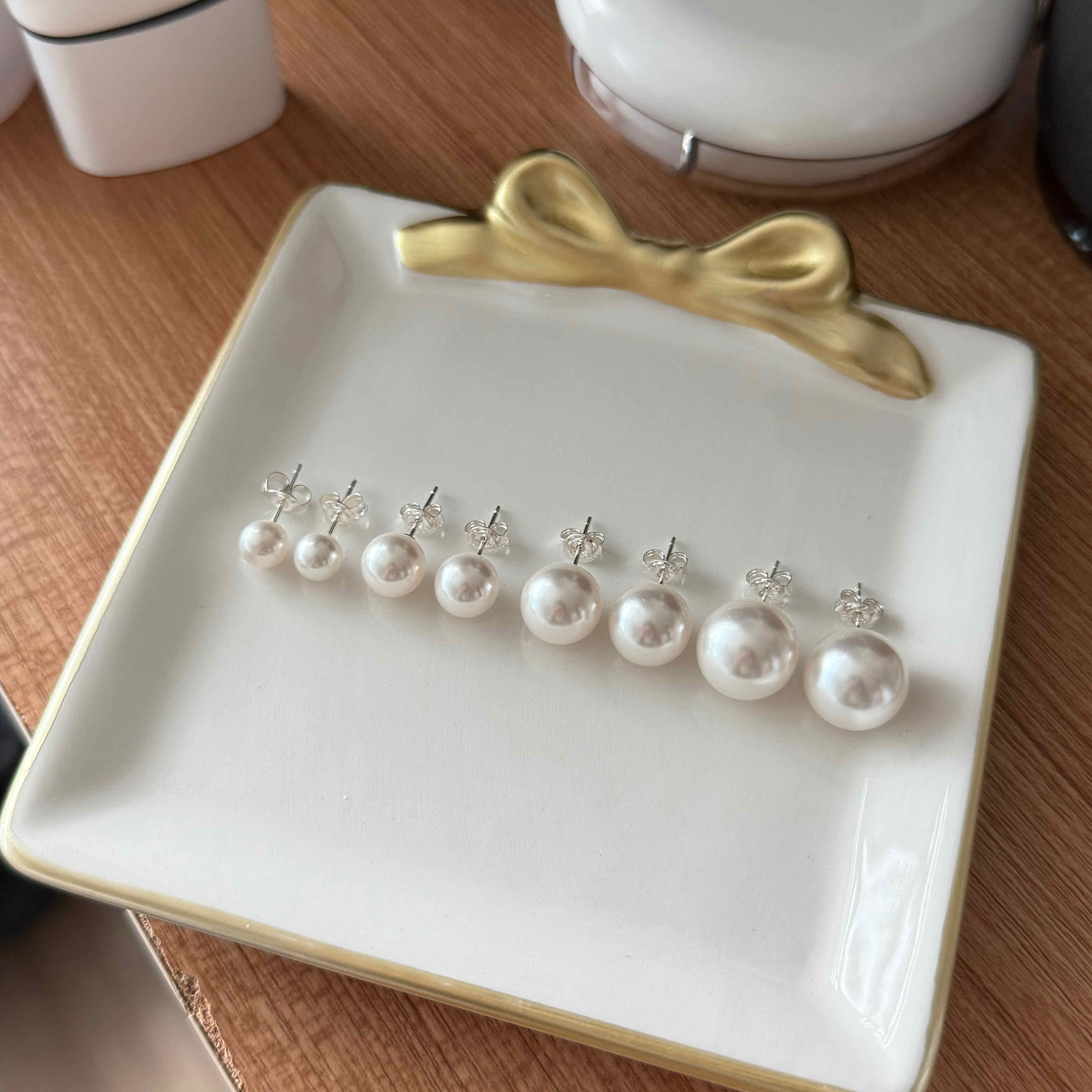 🇰🇷必收！925 silver 施華洛珍珠耳環