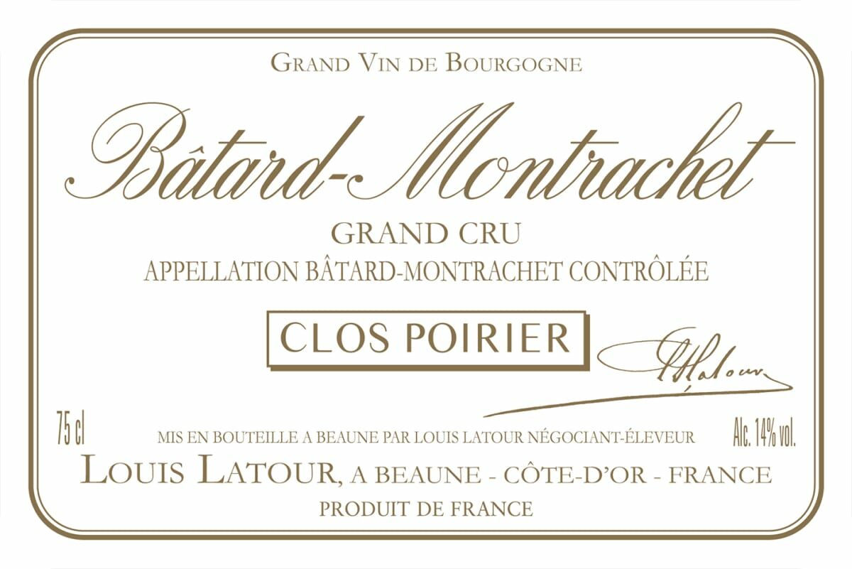 Louis Latour Batard-Montrachet Clos Poirier Grand Cru 2020 (WS95)