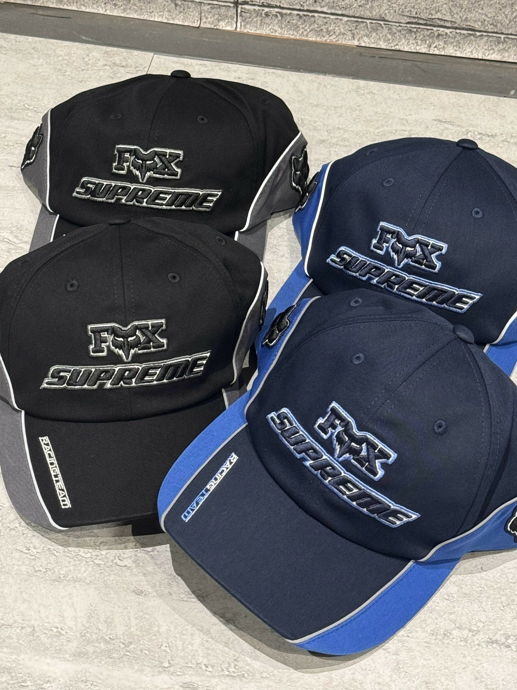 Supreme Fox Racing 6-Panel 限定款 立體刺繡Logo 賽車六分割帽