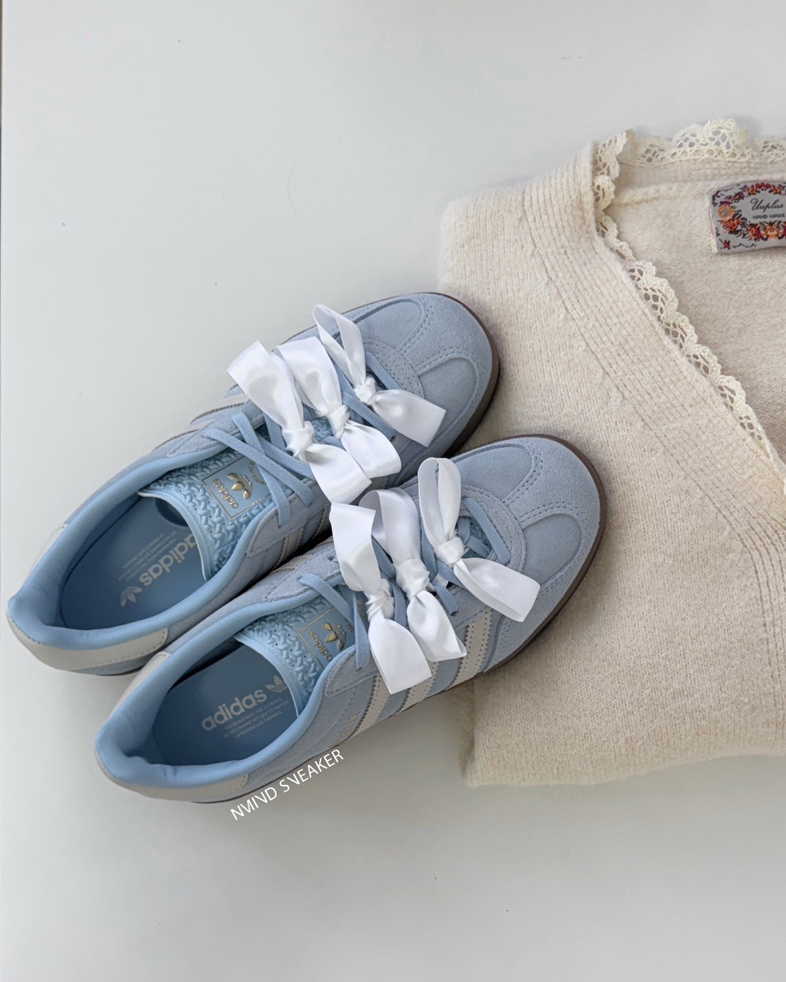 <緞帶系列🎀> Adidas Gazelle Indoor 寶寶藍