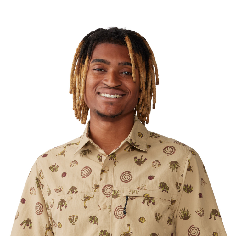 Mountain Hardwear 防曬恤衫/男 Stryder™ Short Sleeve Shirt 沙漠蠍子印花 (MHW2070501214)