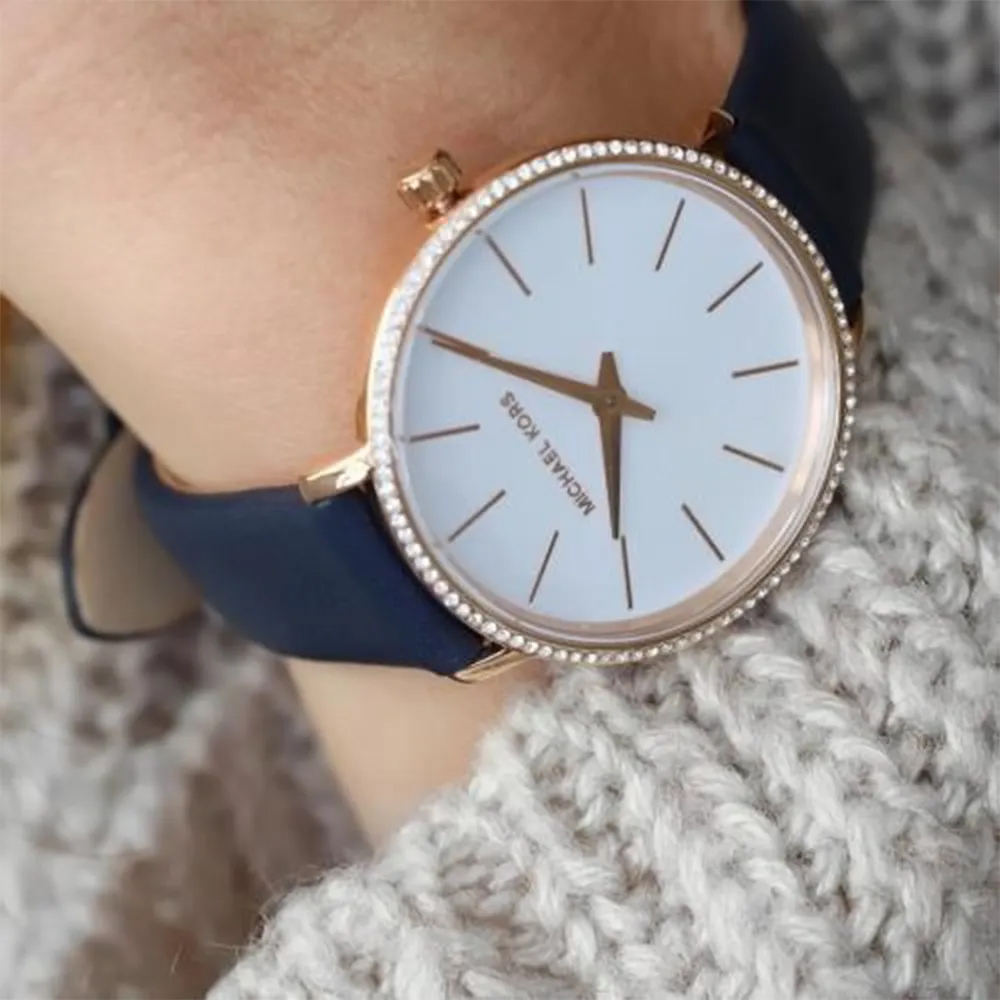 【Michael Kors】MK2803/MK2804 晶鑽時標 質感 皮革 簡約 時尚 女款 腕錶