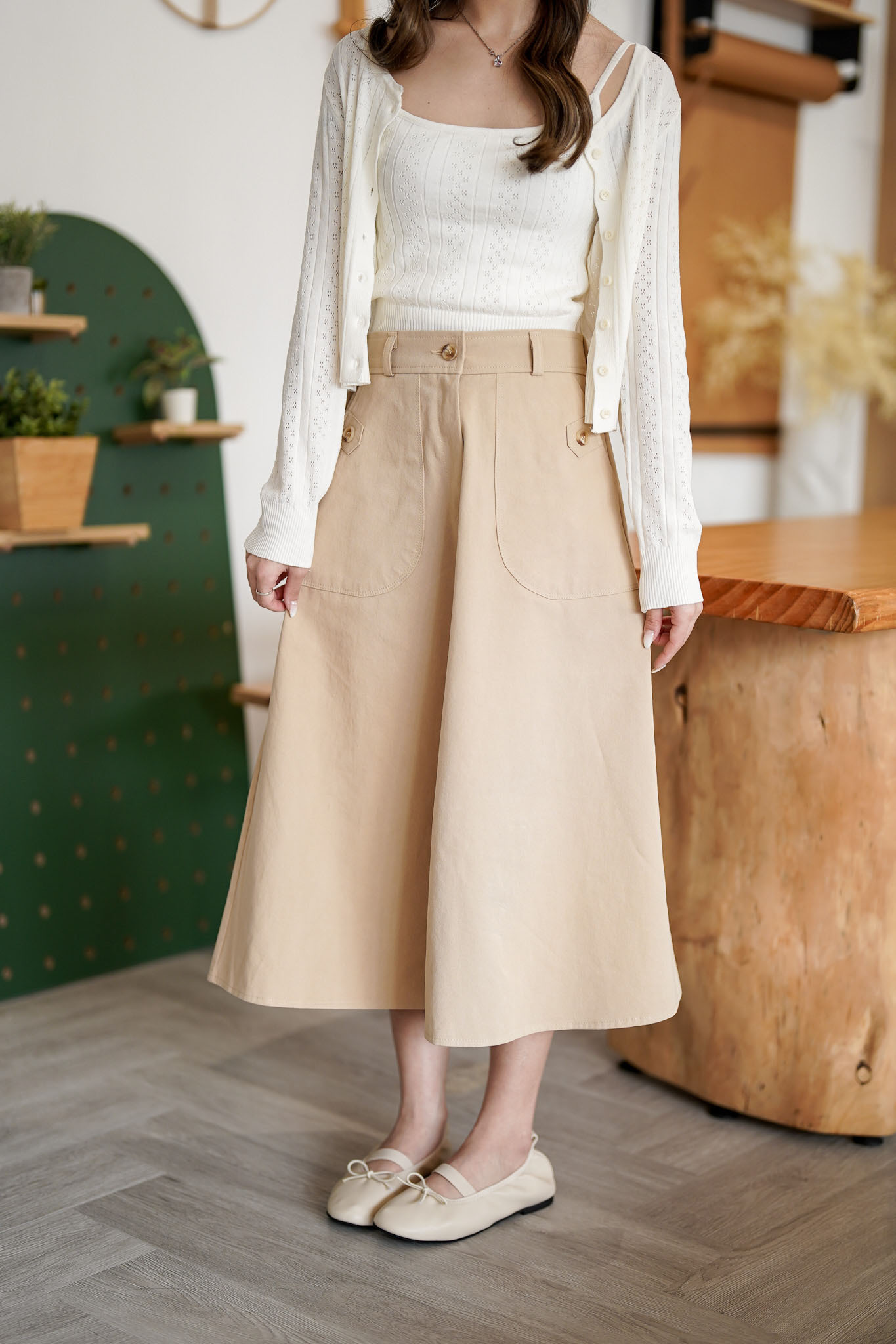 SK535 Idyllic A-lined Long Skirt