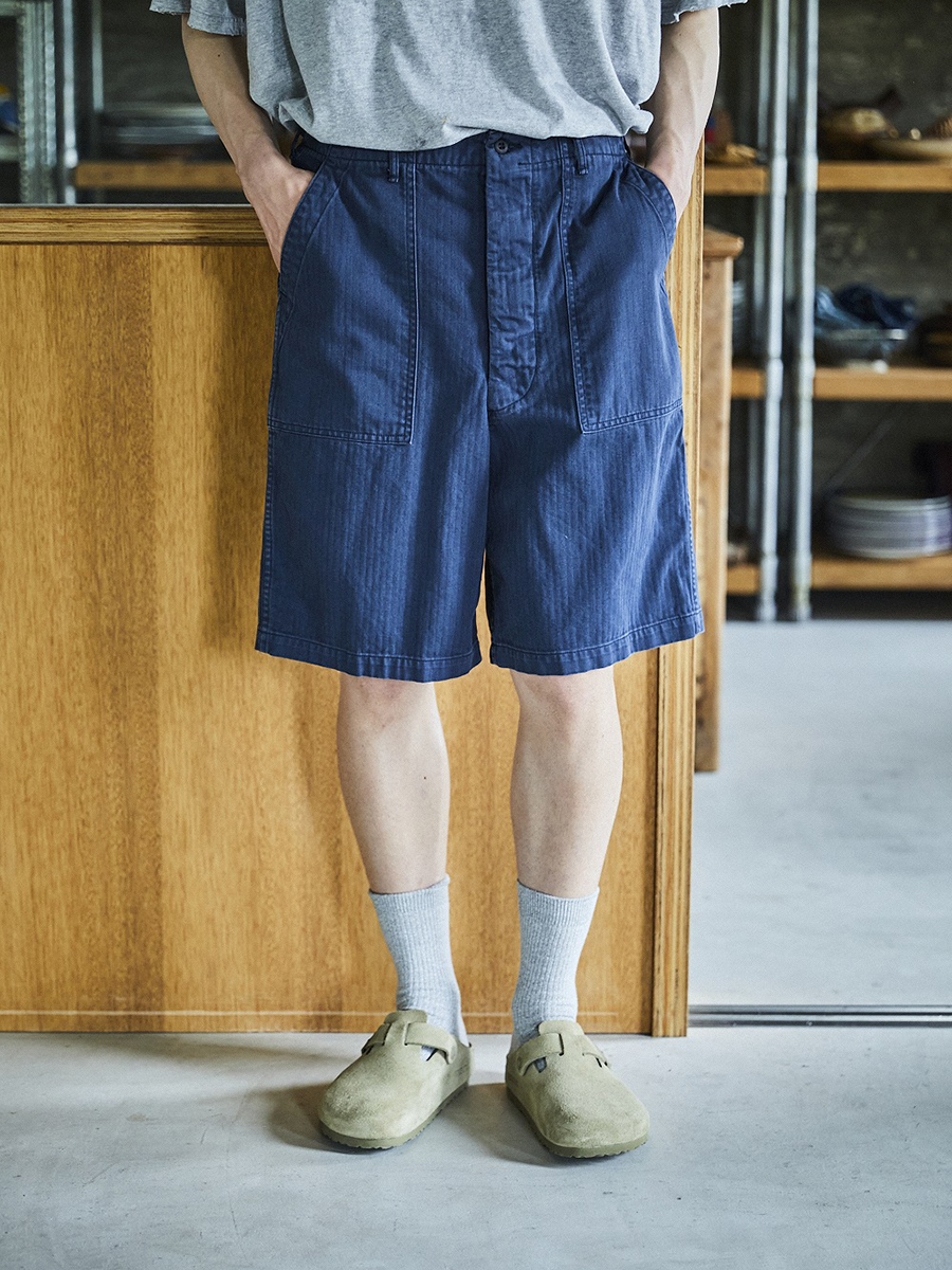orSlow Summer Fatigue Shorts Navy