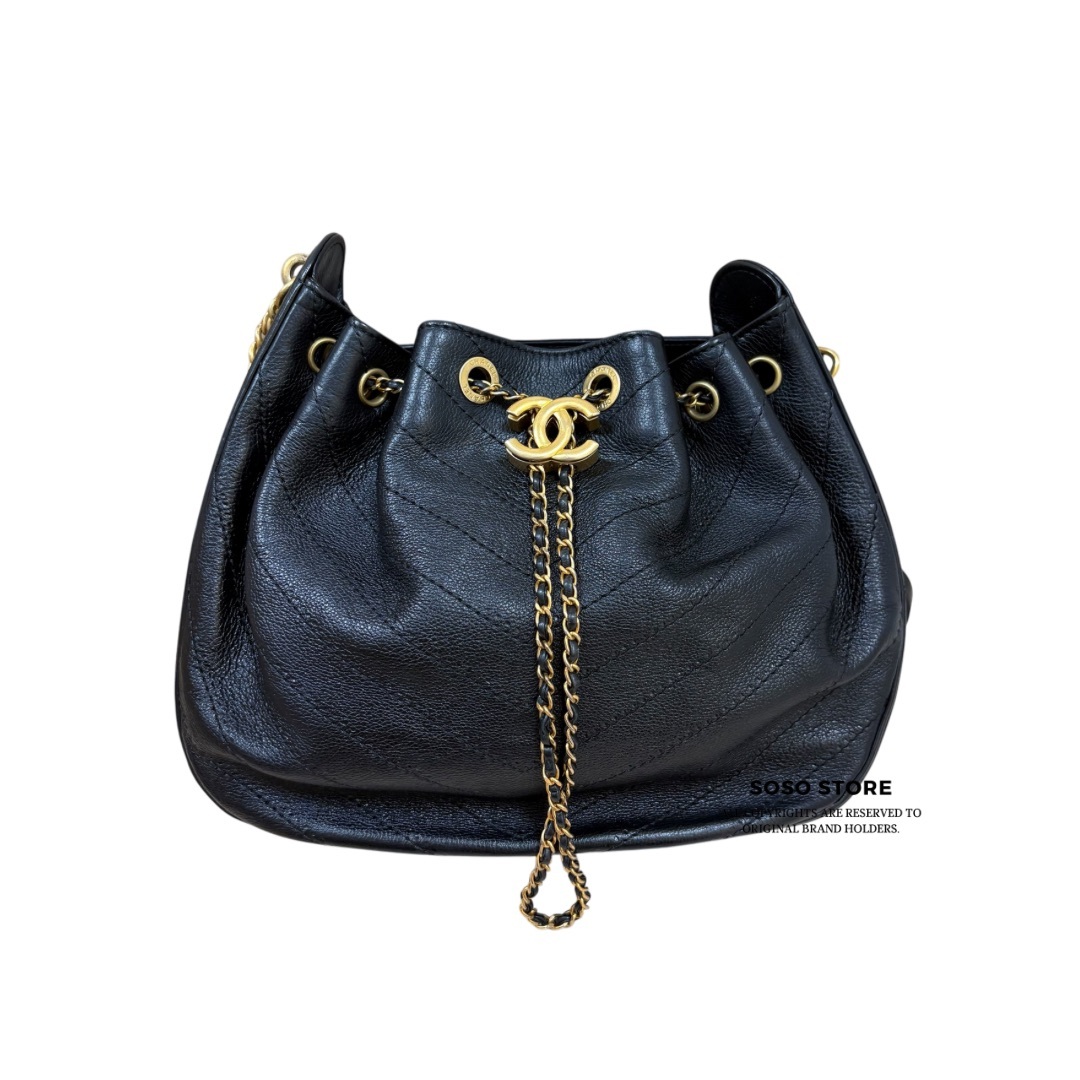 Chanel Hobo Bag - Black / Ghw