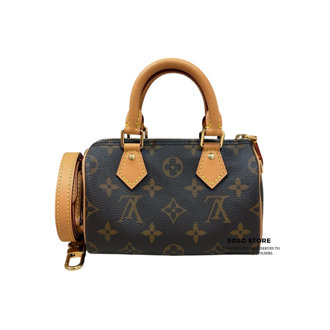 LV Nano Speedy Bag - Brown / Ghw