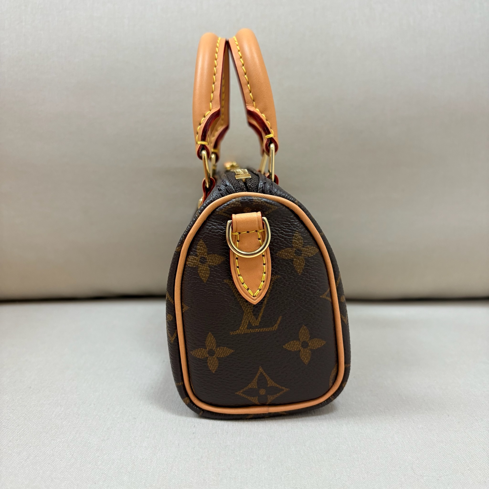 LV Nano Speedy Bag - Brown / Ghw