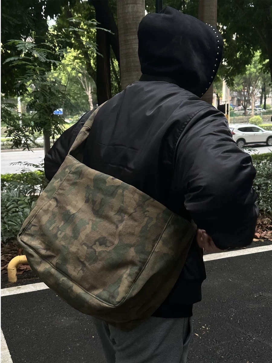 Novacam 迷彩 做舊 帆布 斜跨包 斜背包