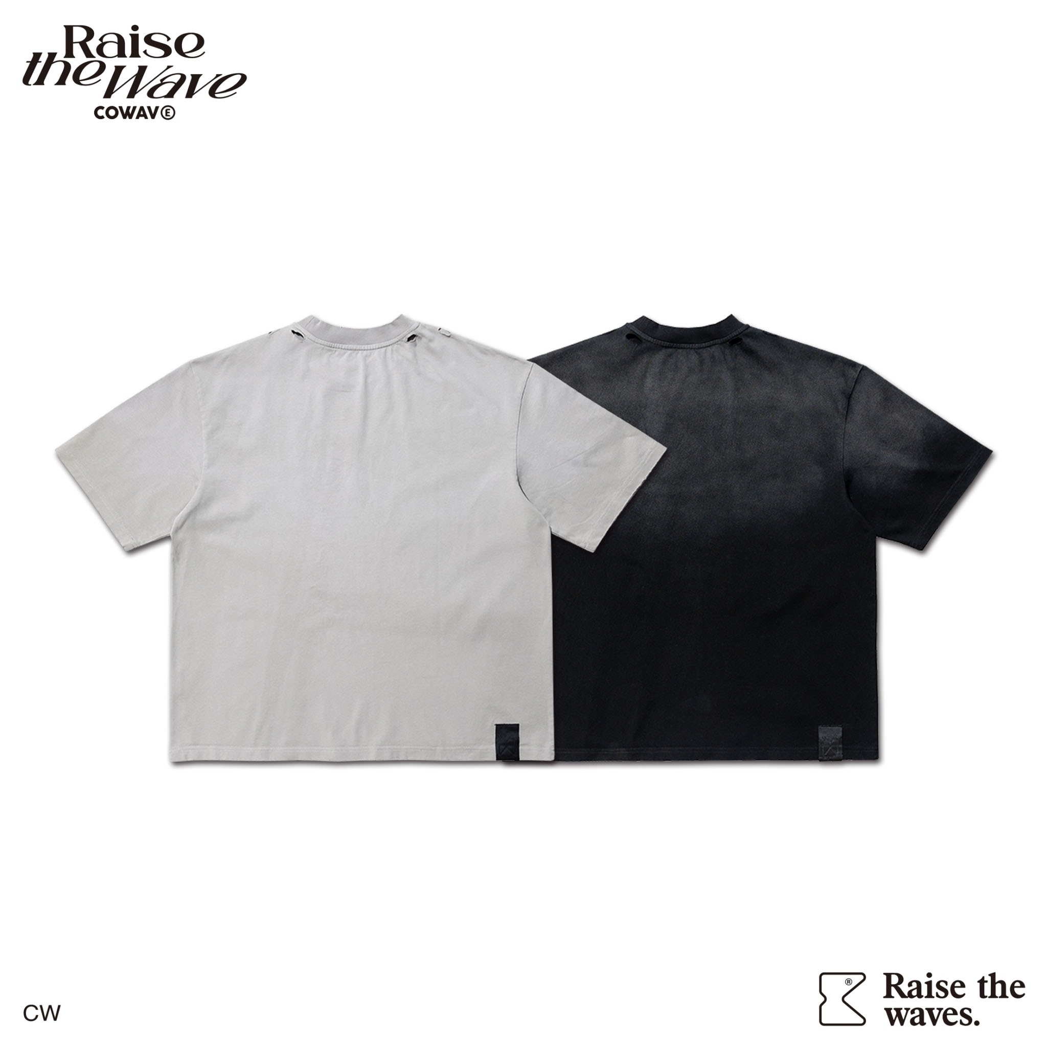 COWAVE 2025 Spring & Summer Neckline Printing Tee