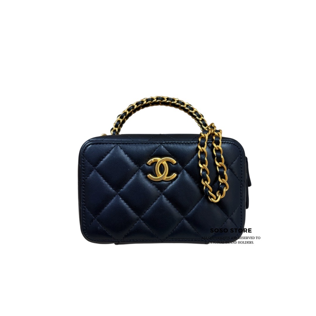 Chanel Handle Vanity Case - Black / Ghw