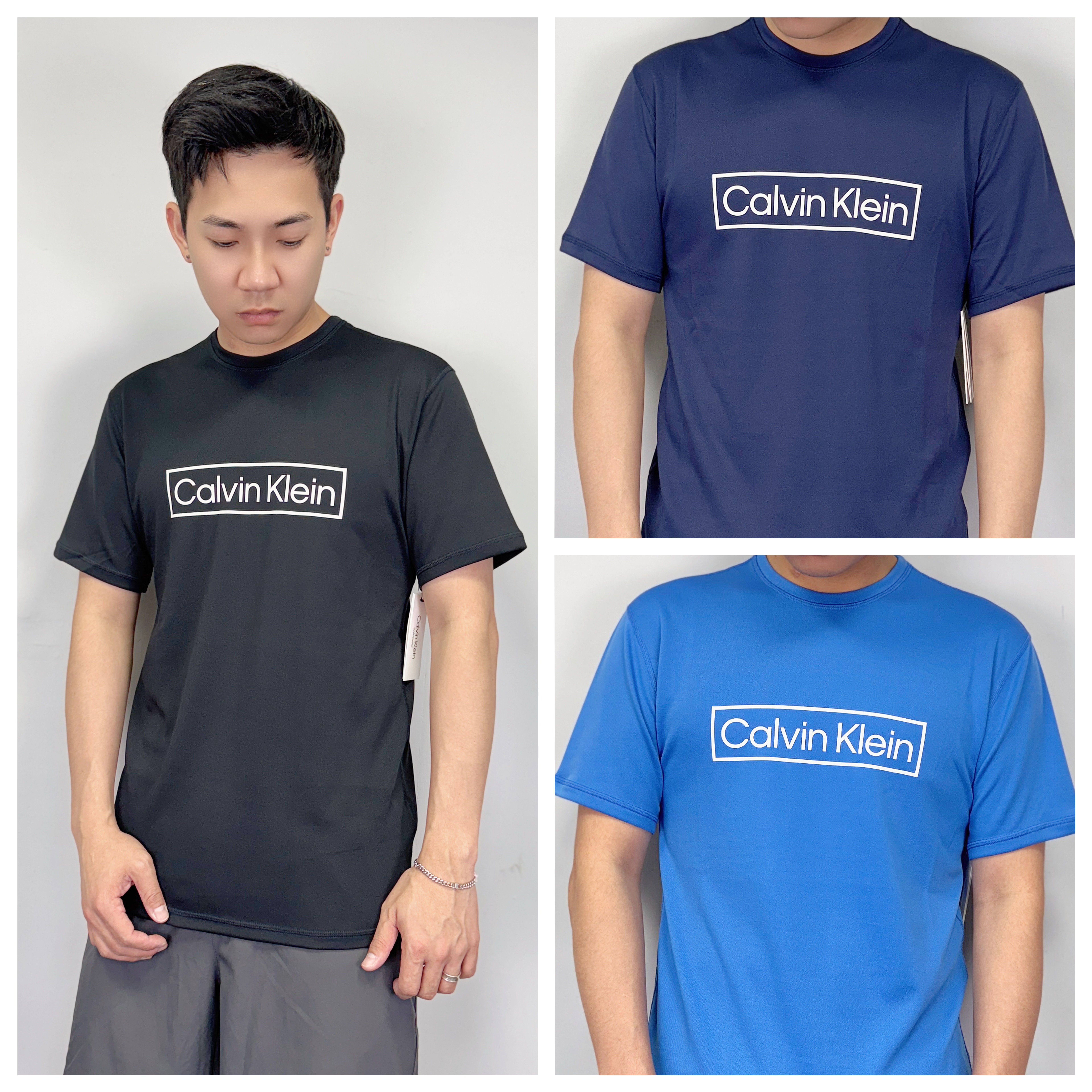 Calvin Klein CK 方框字母 抗Uv 透氣 短袖上衣 短T
