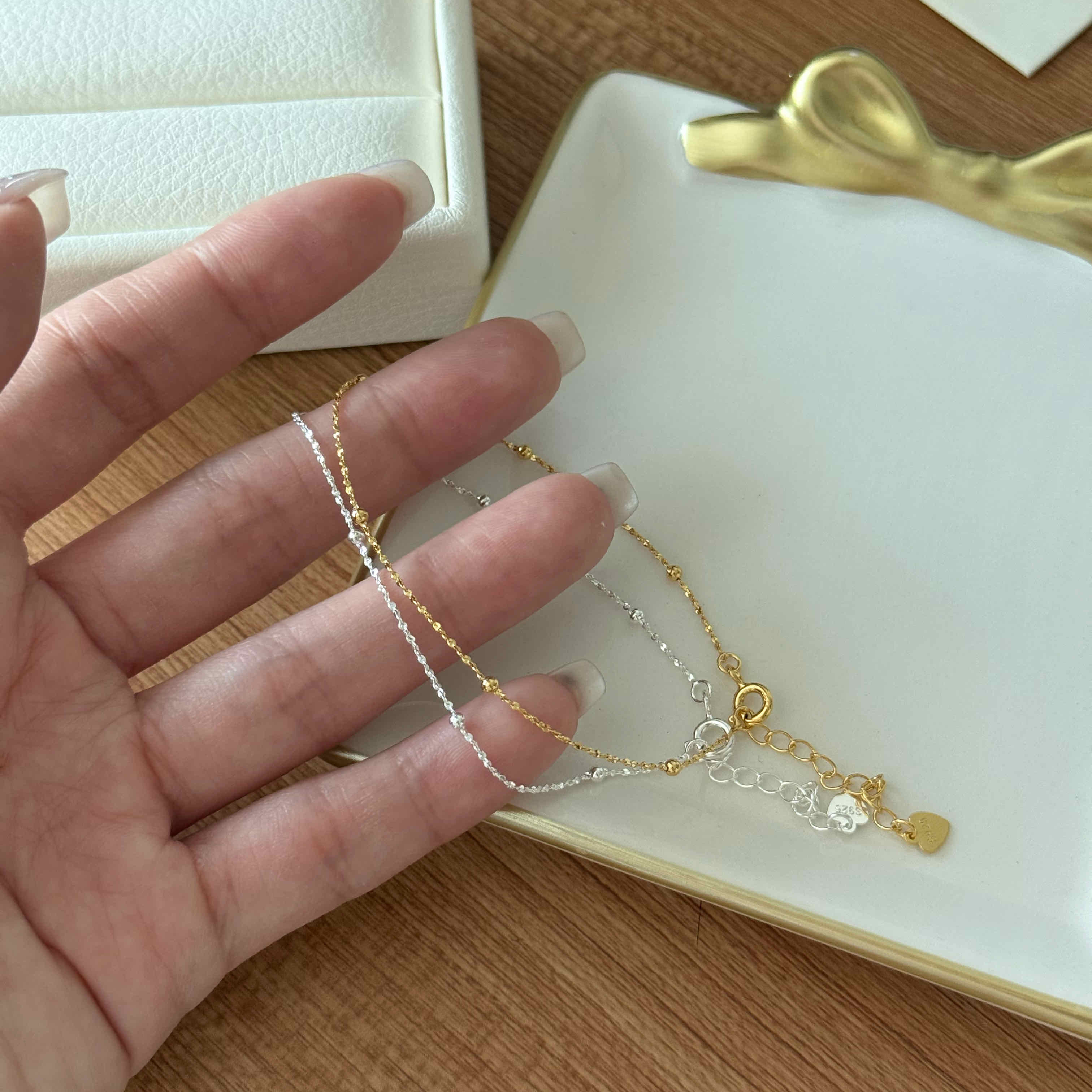 🇰🇷925 silver 素素閃閃的漂亮手鍊｜2 color