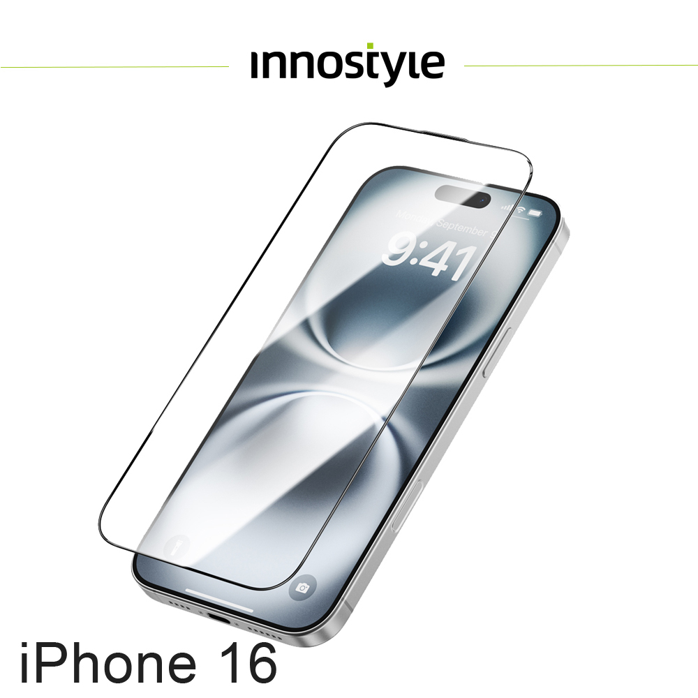innostyle Crystal系列 9H iPhone 16/15 高清鋼化玻璃保護貼