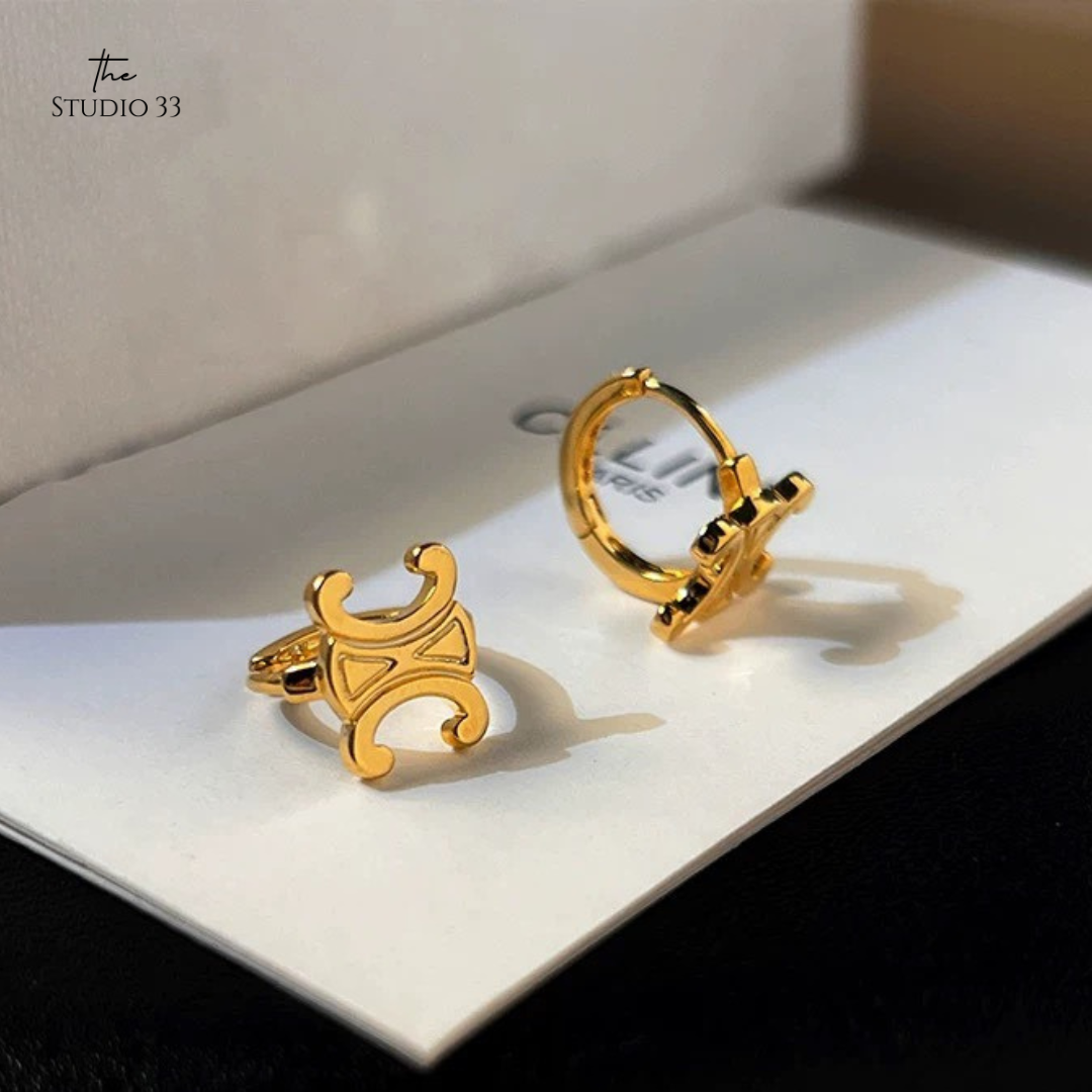 法式凱旋門耳圈環(特)