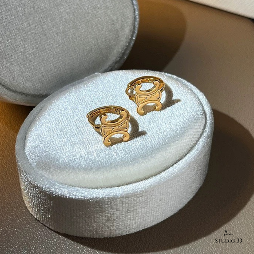 法式凱旋門耳圈環(特)