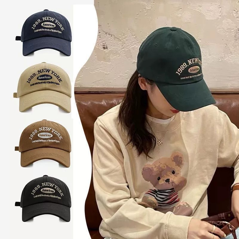 Letter Embroidered "1989" Couple Baseball Cap