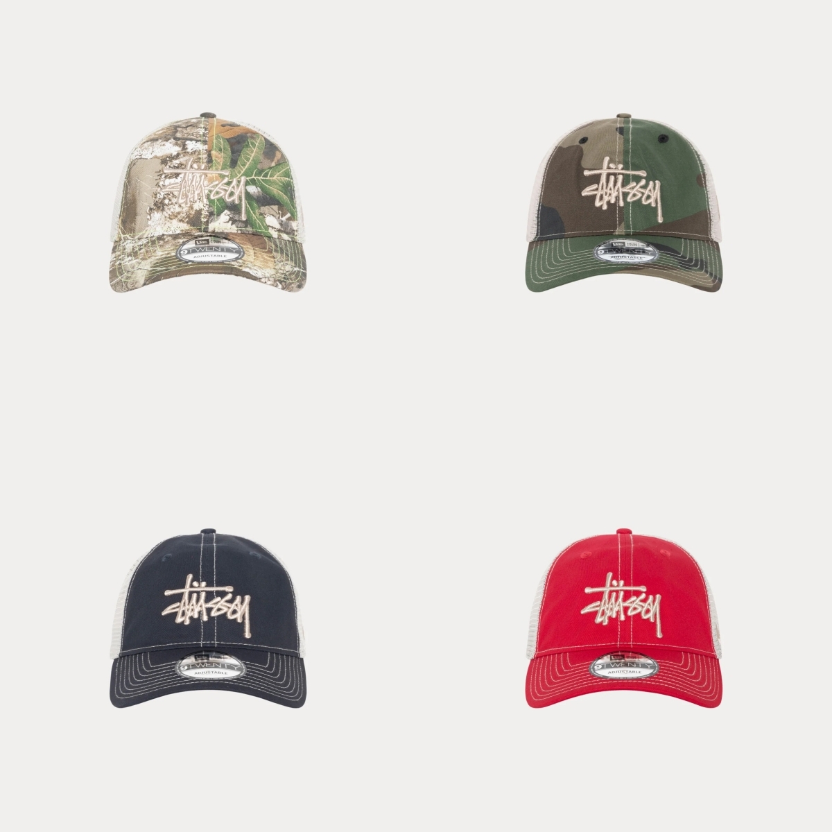 STUSSY NEW ERA 9TWENTY BASIC TRUCKER 刺繡字體網帽