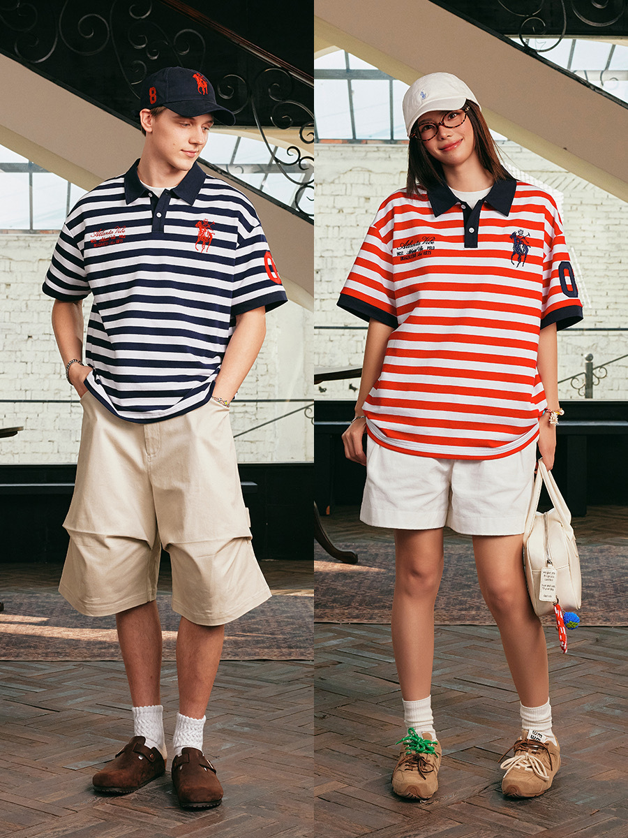 harsh and cruel 2025SS 海軍風 復古條紋 polo衫