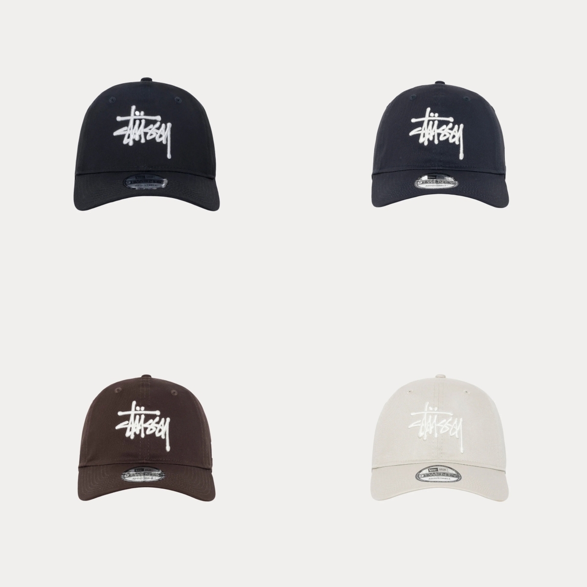 STUSSY NEW ERA 9TWENTY BASIC STRAPBACK 刺繡 老帽