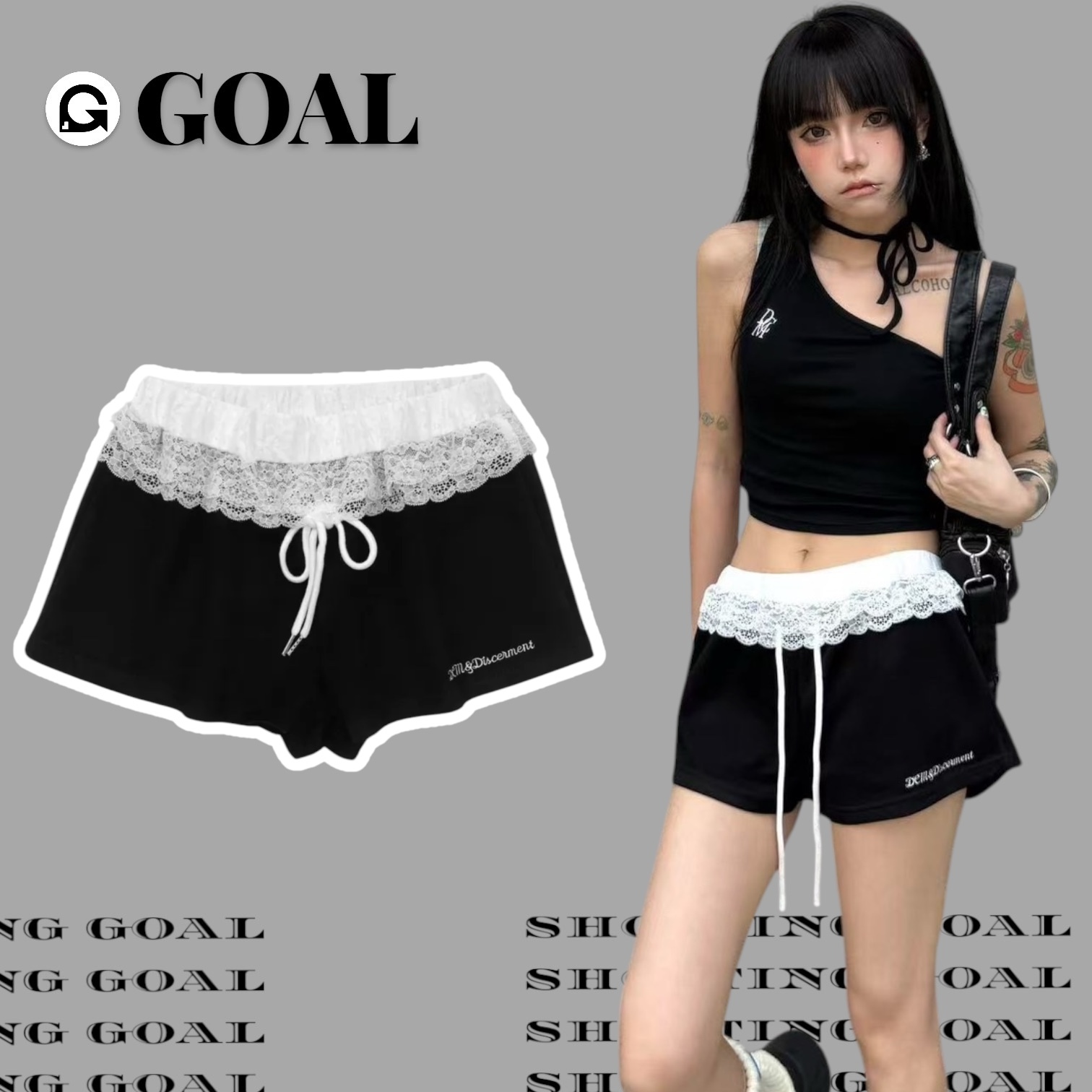 (GOAL) DCM 蕾絲 短褲 翹臀熱褲