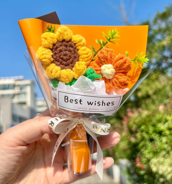 迷你MINI毛线仿真花永生 随机