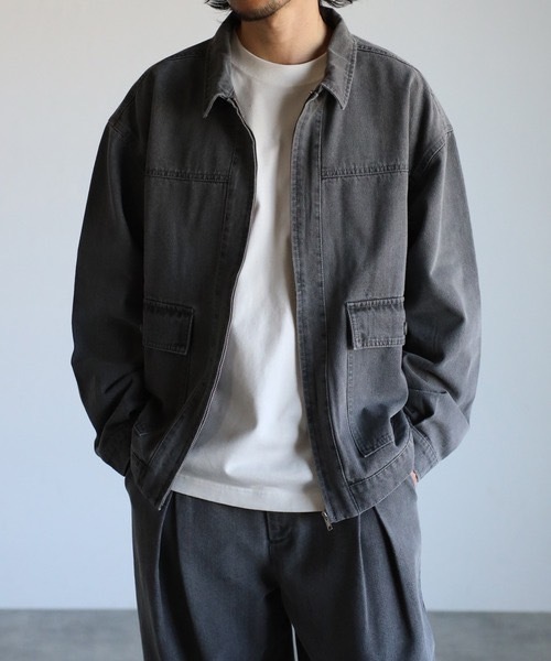 <日本限定>CREARE-LINO 大口袋 寬鬆棉質 復古 牛仔夾克 4色