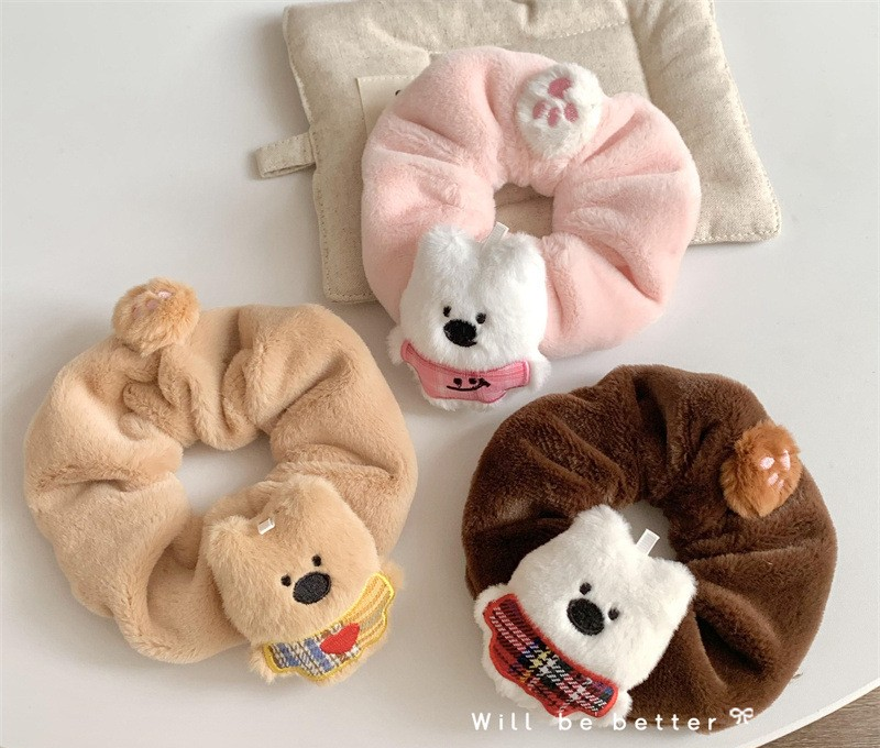 [2 FOR RM10] Cartoon Cute Puppy Scrunchies